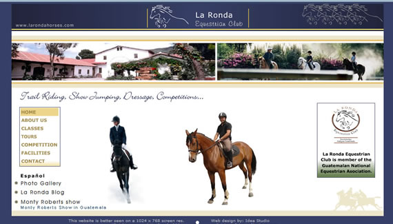 Web Design For La Ronda Equestrian Club First Idea Studio - English Equestrian Home Decorating Ideas